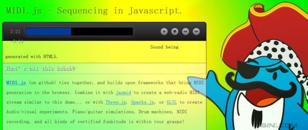 使用浏览器生成超棒的midi音乐 - midi.js