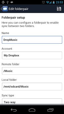 FolderSync ：The various features and how to use them