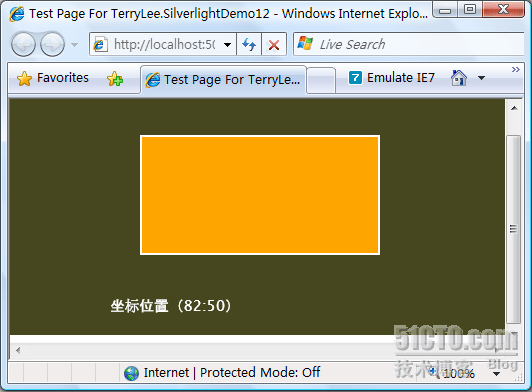 一步一步学Silverlight 2系列（4）：鼠标事件处理