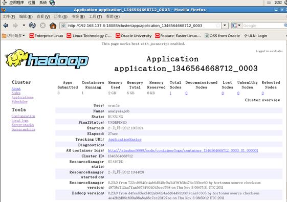 图 10.hadoop MapReduce Application Web 监控页面 (1)