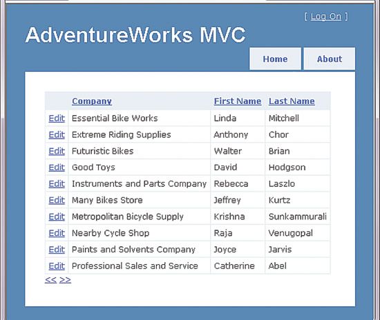 使用实体框架和 ASP.NET MVC 3 进行服务器端分