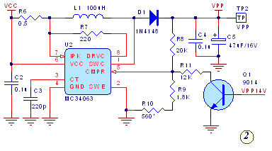 VPP电源控制（VPP Power）-- 由DC-DC变换集成电路MC34063组成