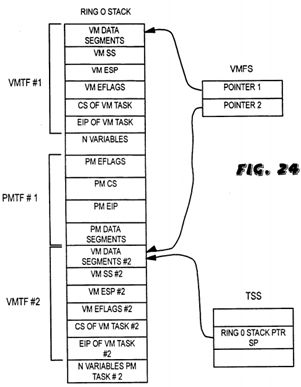 Reentrant protected mode kernel using virtual 8086 mode interrupt service routines