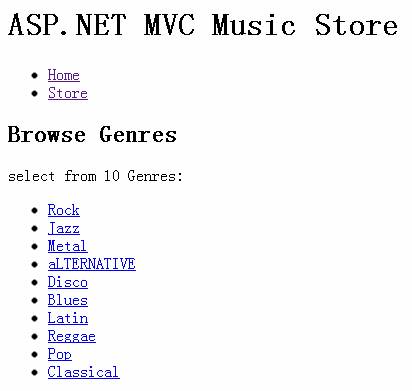 Mvc项目实例 MvcMusicStore 二