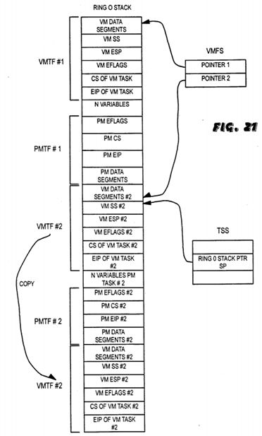 Reentrant protected mode kernel using virtual 8086 mode interrupt service routines