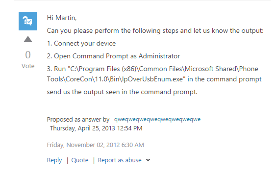 Windows Phone 8 解锁提示IpOverUsbSvc问题——IpOverUsbEnum返回No connected partners found解决方案