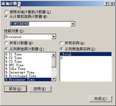 windows 2003 server性能监视器