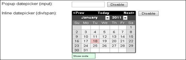 jquery datepicker