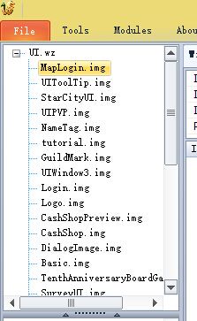 浅谈2D游戏设计模式2- WZ文件详解（UI.WZ）之MapLogin.img(1)