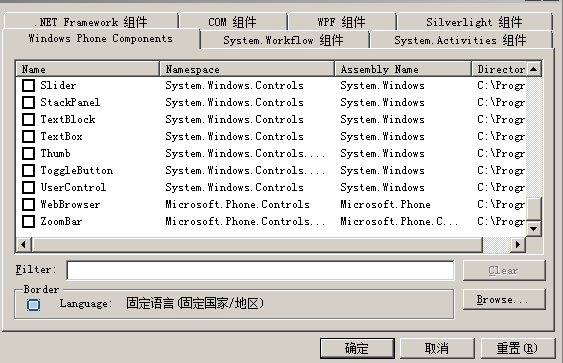 我安装Windows Phone Toolkit 中的控件那去了？
