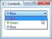 A ComboBox control with custom content