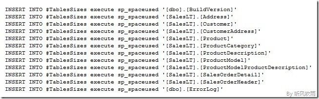 SQL Server 游标运用：查看一个数据库所有表大小信息（Sizes of All Tables in a Database）