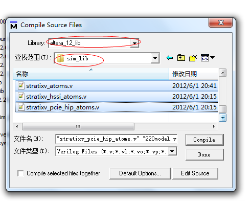 Modelsim SE 仿真 ALTERA FPGA IP