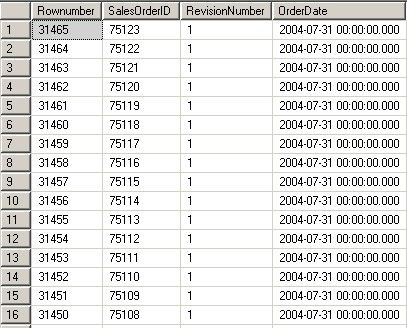 SQL Server2005中四种排名函数的使用