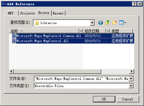 SharePoint2010整合Silverlight 4应用——Bing地图控件_第5张图片