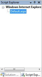 JScript Debugging in Visual Web Developer 2005