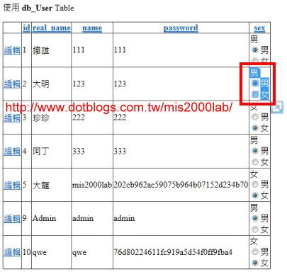 [习题]GridView样版内部，改用CheckBox/Radio/DropDownList（单/复选）控件，取代TextBox