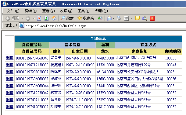 GridView 几种使用方法