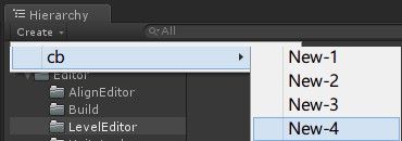 [cb]扩展Hierarchy，添加New/Component