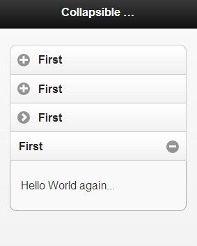 jquerymobile-可折叠内容(Collapsible content)