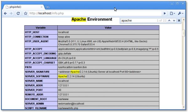 Ubuntu下Apache+php+mysql网站架设详解