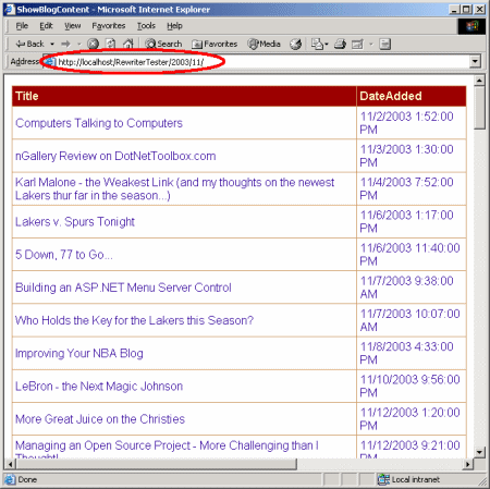 msdn 官方 关于 URL 重写