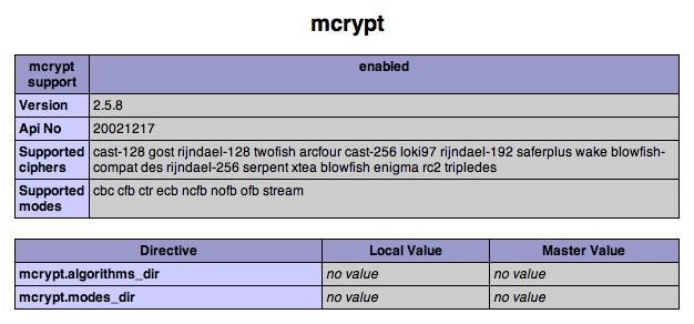 Plugging mcrypt into PHP, on Mac OS X Snow Leopard 10.6.1