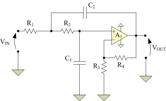 Active Low-Pass Filter Design 低通滤波器设计