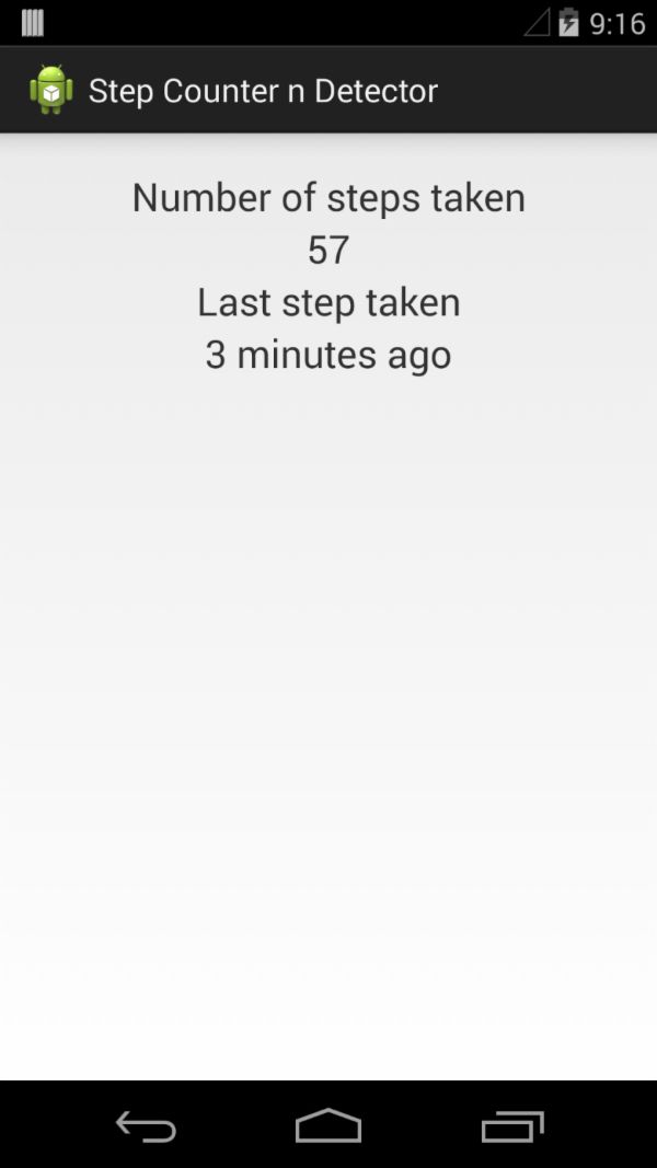 Step Detector and Step Counter Sensors on Android