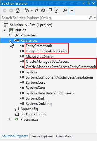 Oracle中使用Entity Framework 6.x Code-First