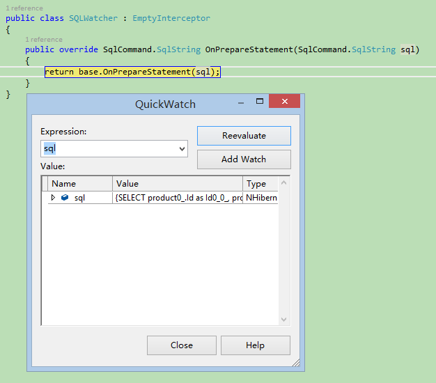 [NHibernate]查看NHibernate生成的SQL语句