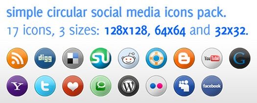 Circular Social Media Icons