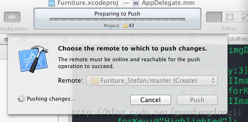 Xcode4 布置Git环境Your working copy is out of date. Try pulling from the remote to get the latest change