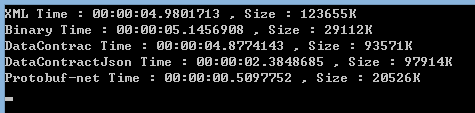 protobuf-net 与 C#中几种序列化的比较