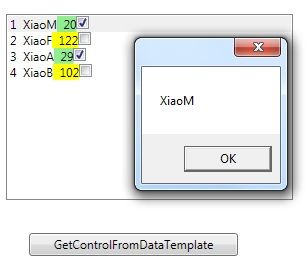 WPF 获得DataTemplate中的控件