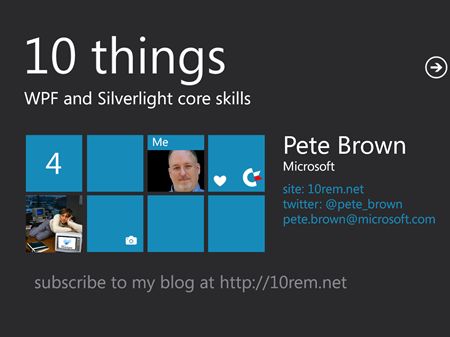 Silverlight与WPF开发人员入门应该知道的十件事