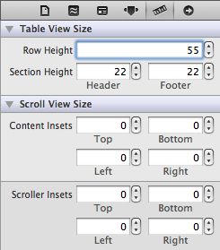 Setting the table view row height