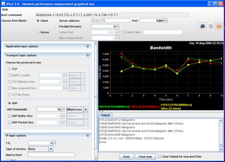 使用JPerf运行iPerf