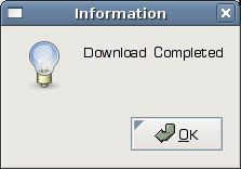 Information message dialog