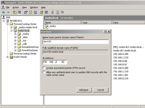 VMware Lab setup - A virtualized lab for testing HA and DRS