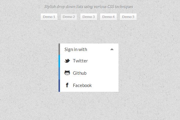 dropdown links navigation menu custom styles css3