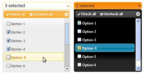 query多选下拉框插件 jquery-multiselect