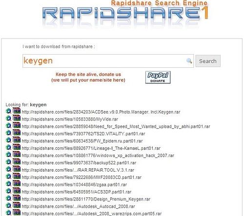 搜索rapidshare资源的几种方法