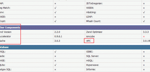 WDCP成功安装了eAccelerator、xcache、APC缓存