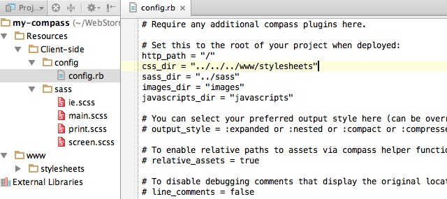 Jetbrains IDE 中 compass sass 设置