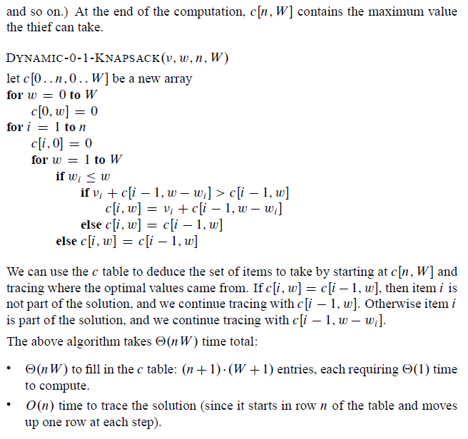 [DP] The 0-1 knapsack problem