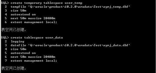 Oracle起步---创建临时表空间/表空间/创建用户/授权
