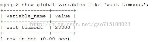 MySQL查看和修改wait_timeout