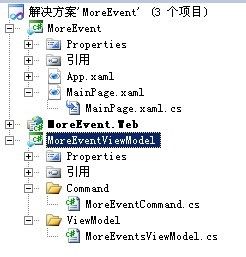SilverLight:在MVVM中实现多事件
