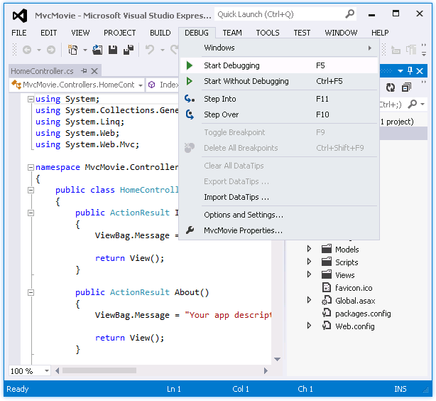 ASP.NET MVC4 新手入门教程之一 ---1.介绍ASP.NET MVC4